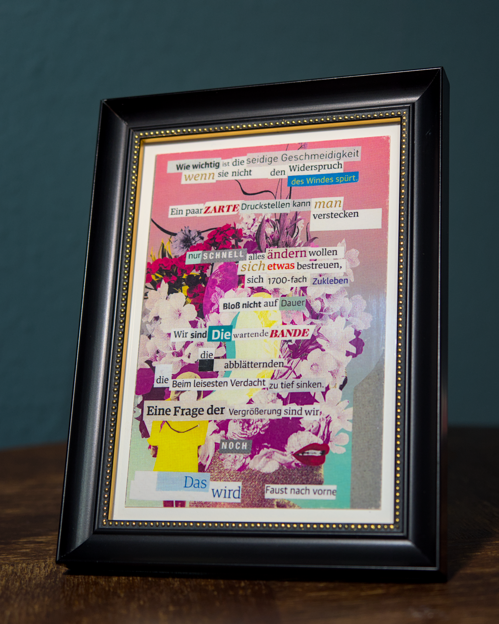 Gedichtprint 'die abblätternden'