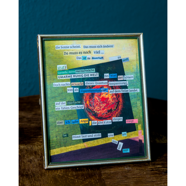 Gedichtprint 'die alte katze'