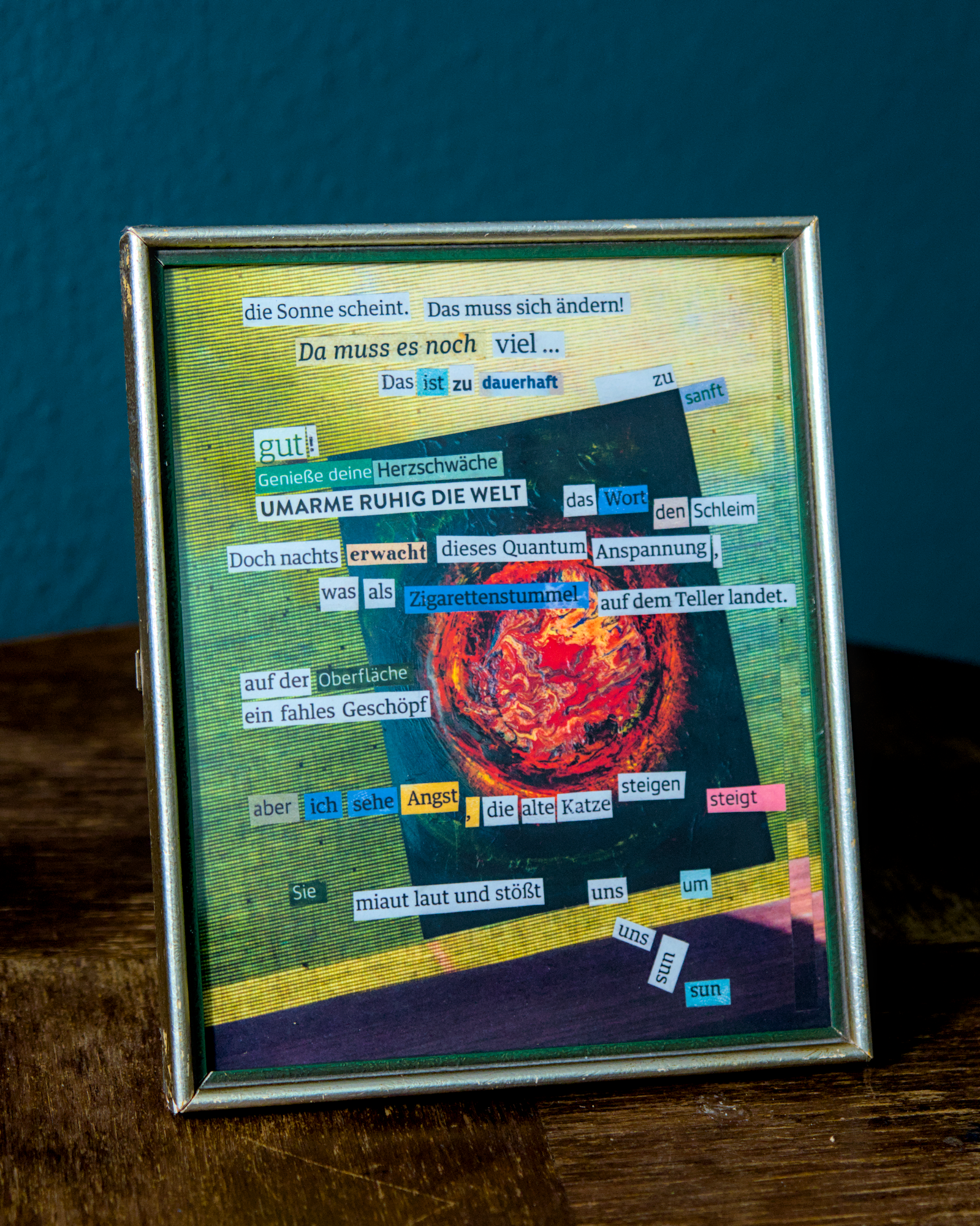 Gedichtprint 'die alte katze'