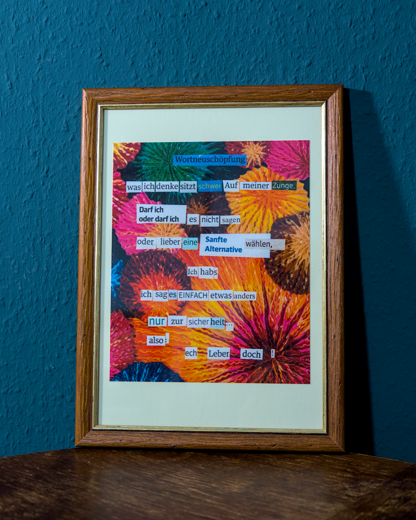 Gedichtprint 'etwas anders'