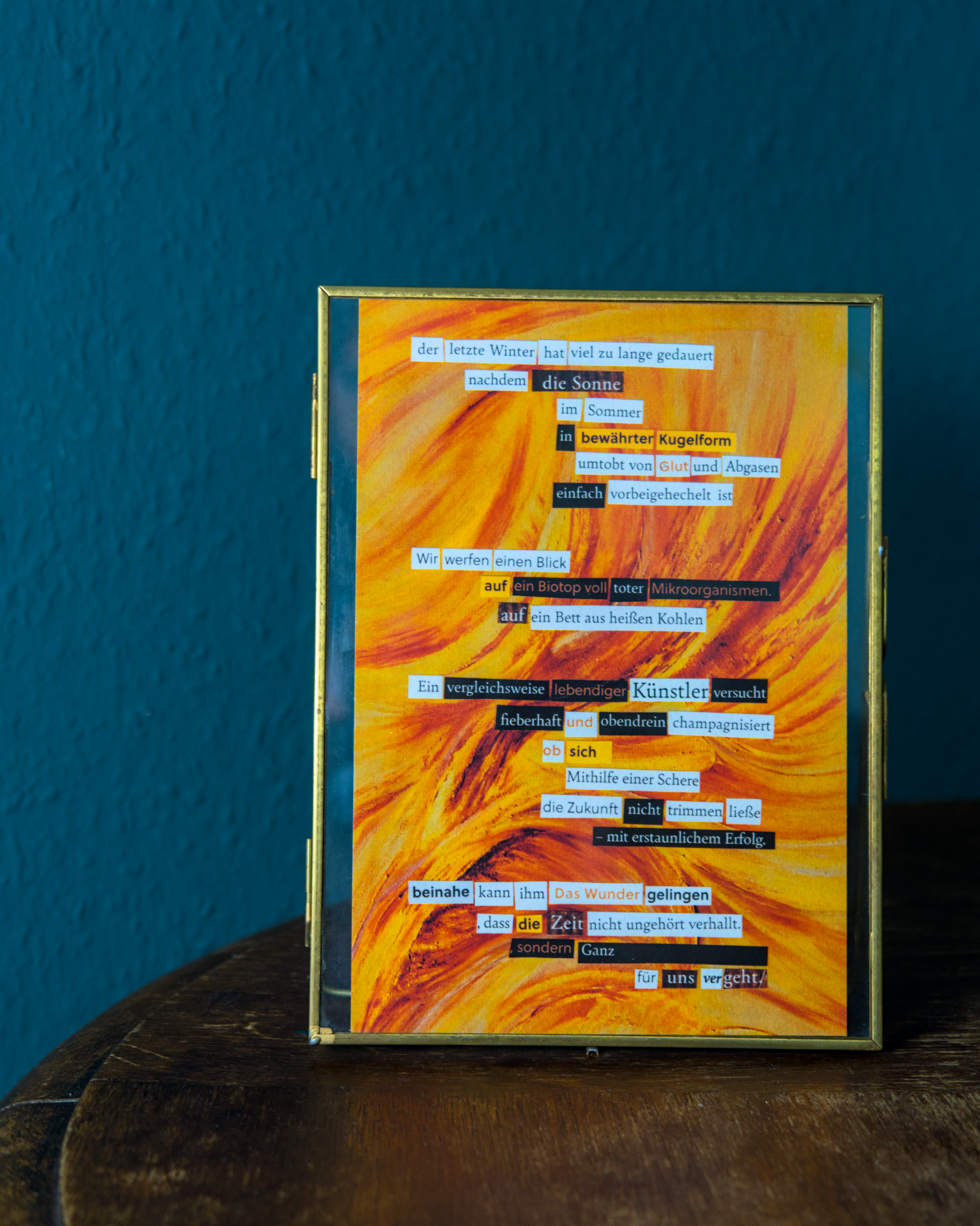 Gedichtprint 'selbstportrait'