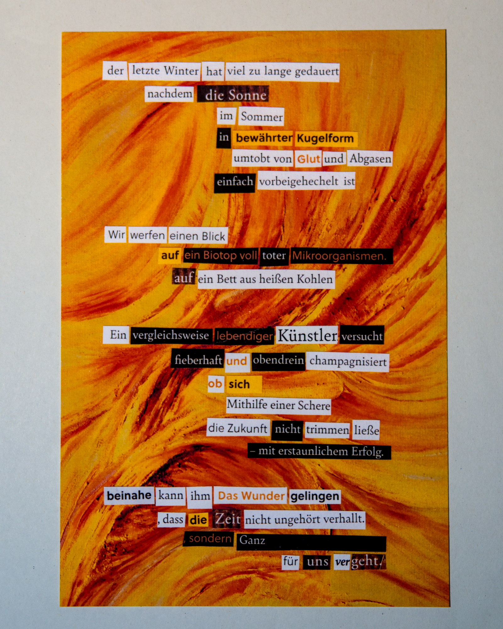 Gedichtprint 'selbstportrait' – Bild 4