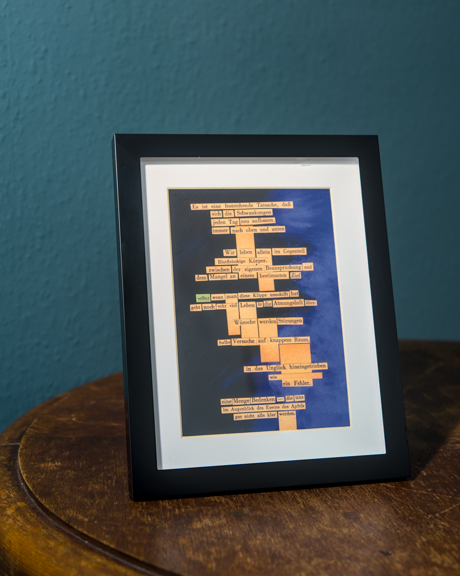 Gedichtprint 'beim essen des apfels' – Bild 2