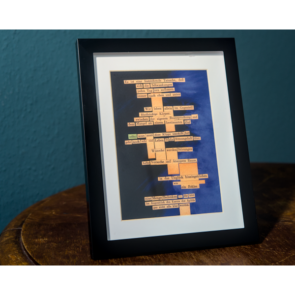 Gedichtprint 'beim essen des apfels'