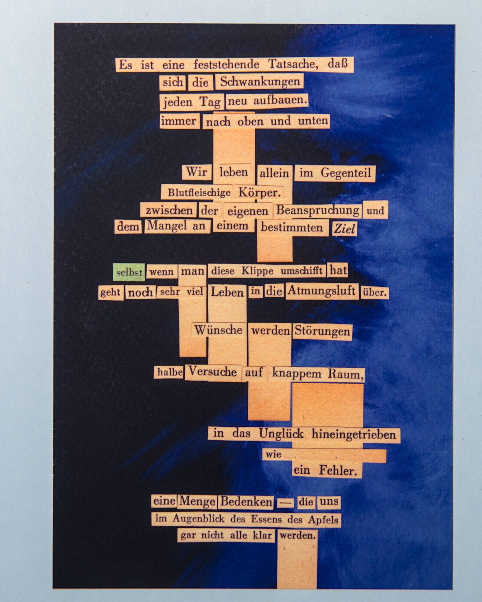 Gedichtprint 'beim essen des apfels' – Bild 4