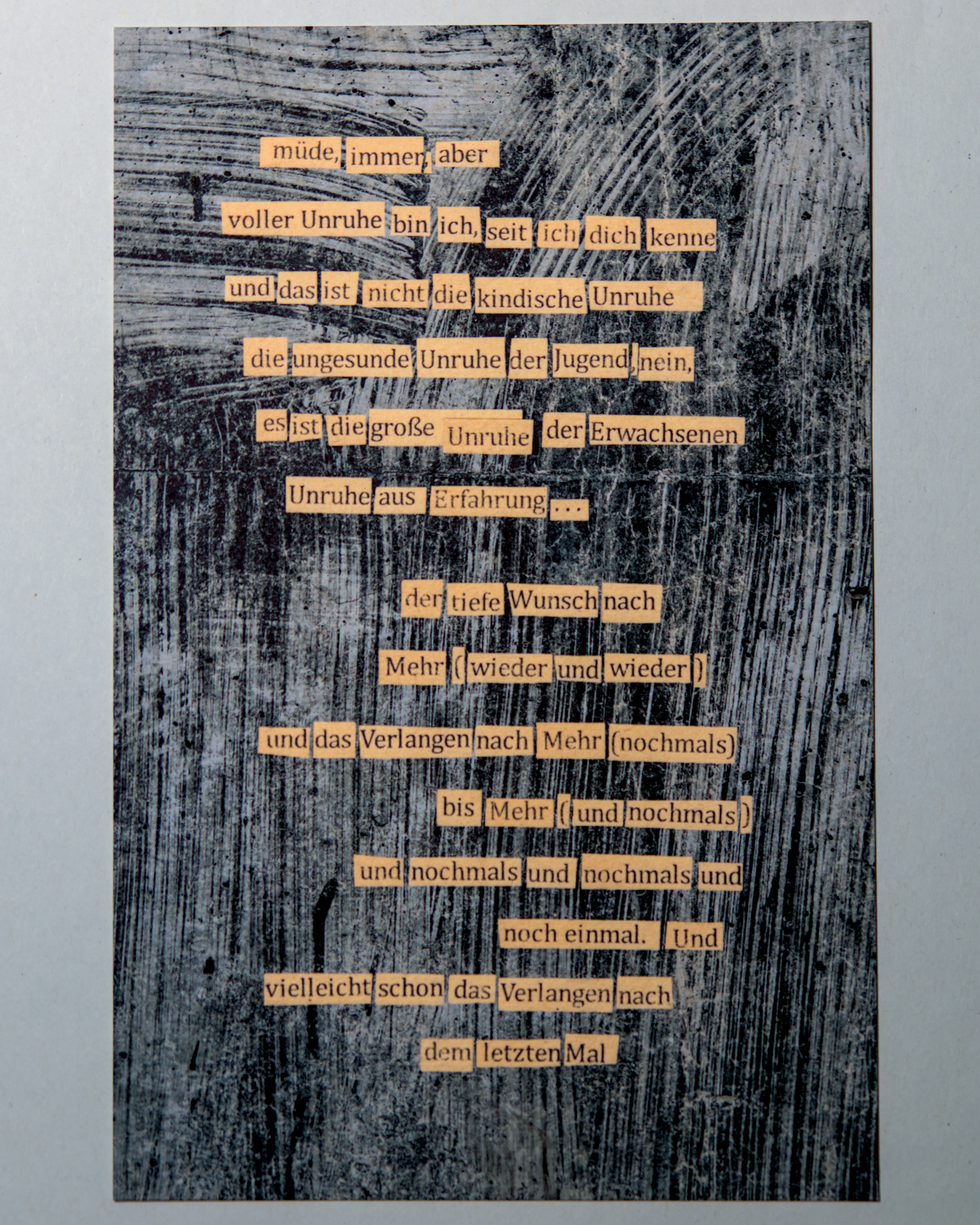 Gedichtprint 'unruhe' – Bild 5