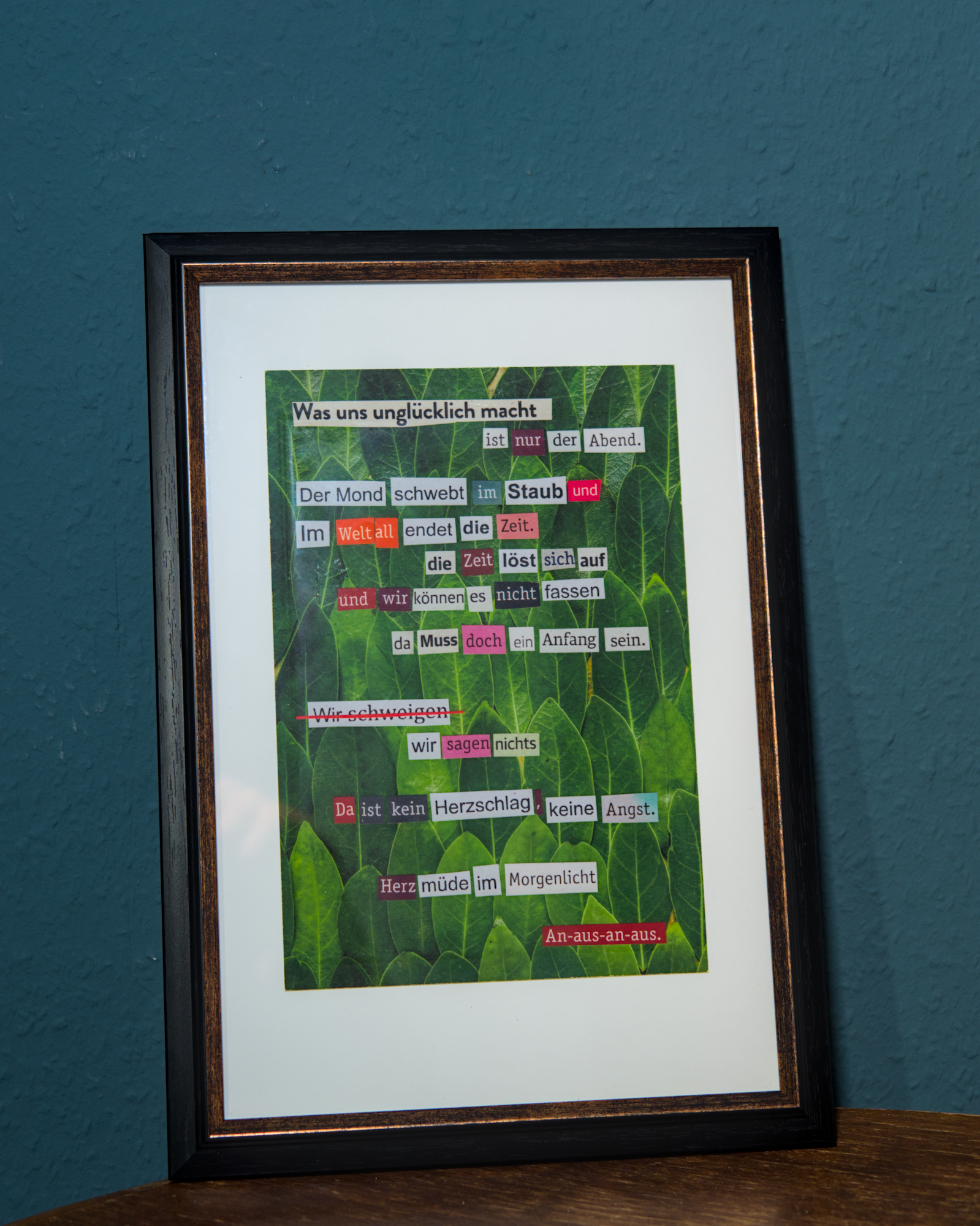 Gedichtprint 'an-aus-an-aus'