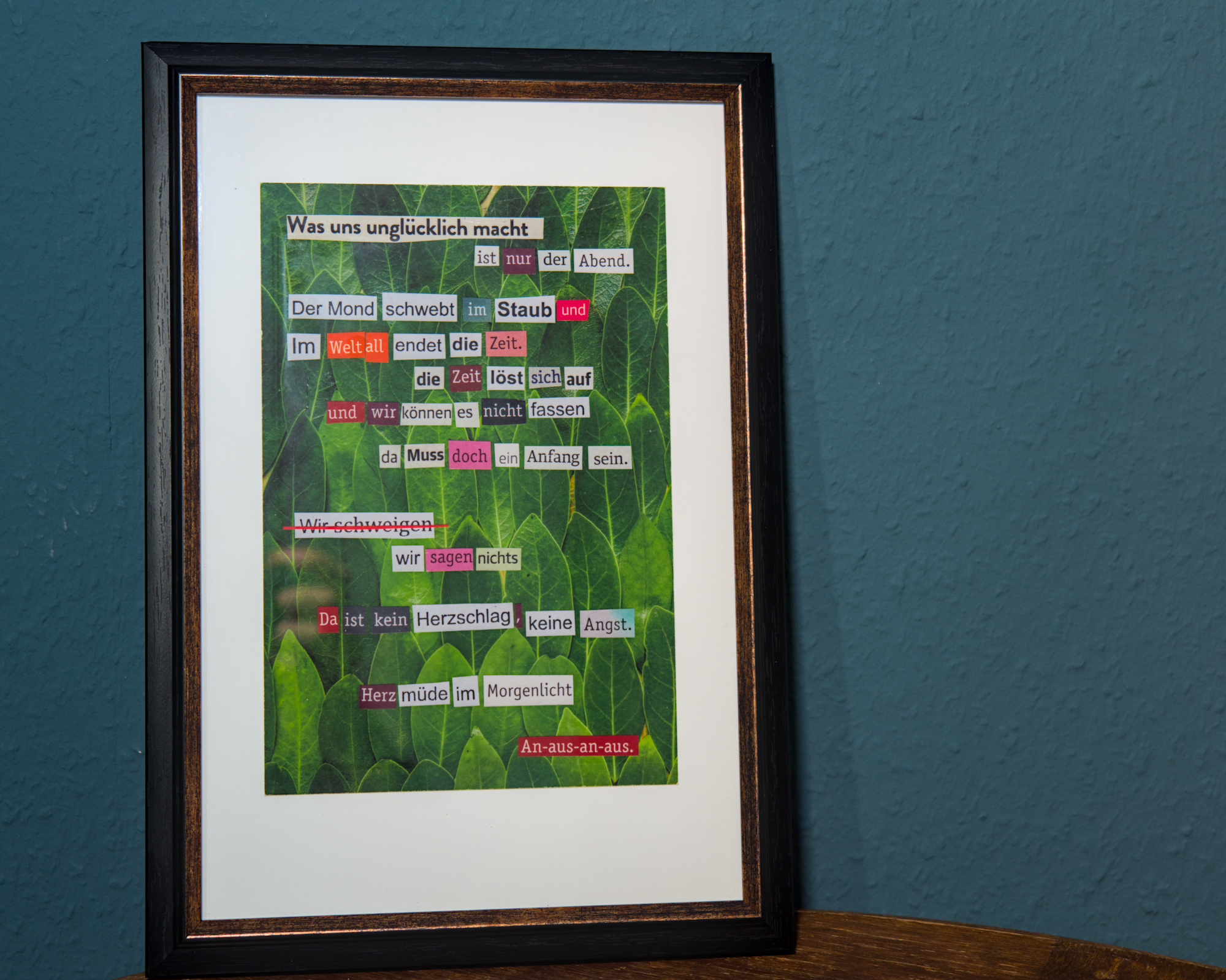 Gedichtprint 'an-aus-an-aus' – Bild 2